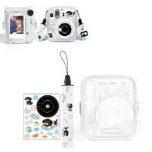 Mini 13 Transparent Crystal Protective Case (Crystal Shell + Lanyard + Stickers) Anti-Drop Clear Outer Shell With Back Pocket + Crossbody Lanyard PVC Material Non-Yellowing Anti-Friction Camera Photography Accessories Multi-Color Options - View 9