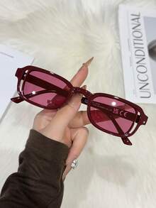 1/4 Pair Women's Fashion Glasses, Geometric Pattern Frame, Retro Style, Suitable For Vacation, Party, Daily Wear, Fits All Face Shapes. - Multicolor - View 17