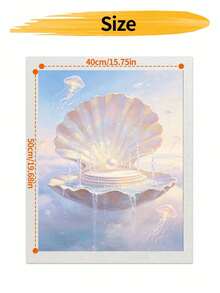 DIY Dreamy Pearl Shell Jellyfish Fountain (Frameless Or Framed 8x12 / 16x20 Inches) Paint By Numbers Kit(Acrylic) Arts & Crafts For Adult Beginners, Home Wall Decor, And Holiday Gifts - Sets - View 11