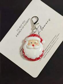 1PC Santa Claus Lobster Clasp, Student Bag Accessory, Best Friend Gift Pendant, Christmas Keychain, Christmas Gift. - Multicolor - View 5