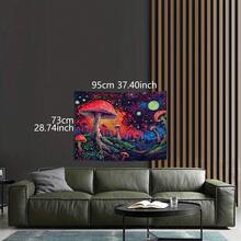 1件鮮豔森林蘑菇藝術掛毯牆飾 彩色自然林地風景居家裝飾織品 - 彩色 - 查看 14