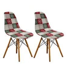1/2/4/6pcs Christmas Print Shell Chair Covers Elastic Chair Covers For Home, Hotel, Restaurant Chairs, Casual Armless, Suitable For Kitchen, Office, Dining Room And Living Room - Multicolor - View 20