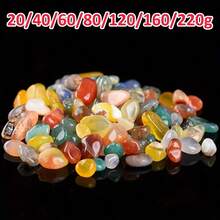 20/40/60/80/120/160/220g Natural Crystal Crushed Stone, Polished Colorful Pebbles For Decoration, Commonly Used For Flower Pots, Fish Tanks Or Landscape Design - Multicolor - View 2
