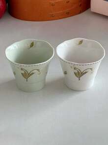2pcs 130ml Vintage Lily Ceramic Tea Cups, Hand-Painted Grip Small Tea Cups, Saucer,Suitable For Afternoon Tea, Small Capacity Coffee Cups& Saucer, Home & Restaurant Use - Multicolor - View 13