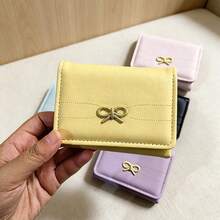 Butterfly Short Fresh Style Wallet, Solid Color Wallet, Women's Short Minimalist Wallet, Multi-Slot Large Capacity Card Holder Coin Purse Multifunctional - Multicolor - View 10