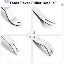 4 Pieces Paver Tool Stainless Steel Paver Extractor Tool 7 X 1 Inch Removal Raise Sunken Brick Tool, Garden Lawn Yard Replace, Paver Patio Blocks - Multiple Styles - View 6