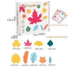 27pcs Wooden Simulated Leaf Cognitive Toys, Children's Matching Puzzle Game, Early Learning Shape Sorting And Classification Toys For Toddlers - Multicolor - View 5