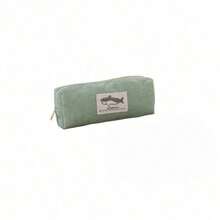 Shark Embroidery Pencil Case, Cute Big Shark Square Highly Attractive Stationery Storage Bag, Compact And Adorable Pencil Pouch For Primary And Middle School Students - Multicolor - View 9