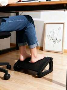 1pc Adjustable Height Footrest With Massage Function, Swingable, Ergonomic Design For Under Desk To Relieve Stress And Fatigue, Suitable For Home Office, Study, Living Room, Perfect Gift For Boss, Friends, Family, Thanksgiving, Valentine's Day And Holidays - A - View 3