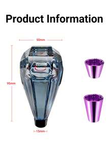 XUDA 2026 New Cool Color Crystal Car Gear Shift Knob, Suitable For Crystal Seven-Color LED Light Gear Shift Handle, Side Lighting, Plug And Play, Car Gear Lever, Portable Rear Charging Port, Comfortable Grip, Wear-Resistant And Scratch-Resistant, Please See Details For Specific Models - A - View 10