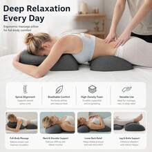 Ergonomic Memory Foam Headrest And Back Pillow, Skin-Friendly Removable Cover, Beauty Salon SPA Massage Back Pillow, Suitable For Living Room, Bedroom, Office, Outdoor, Car And Other Home Decor, Perfect Gift For Family And Friends - U-shaped Pillow - View 8