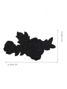 1pc Large Rose Flower Pattern Iron-On Embroidered Patch - Fun Design - Easy To Sew Or Iron, Durable Fabric Badge, Suitable For Personalized Jackets, Bags, DIY Crafts And More - Ironing Style - View 12