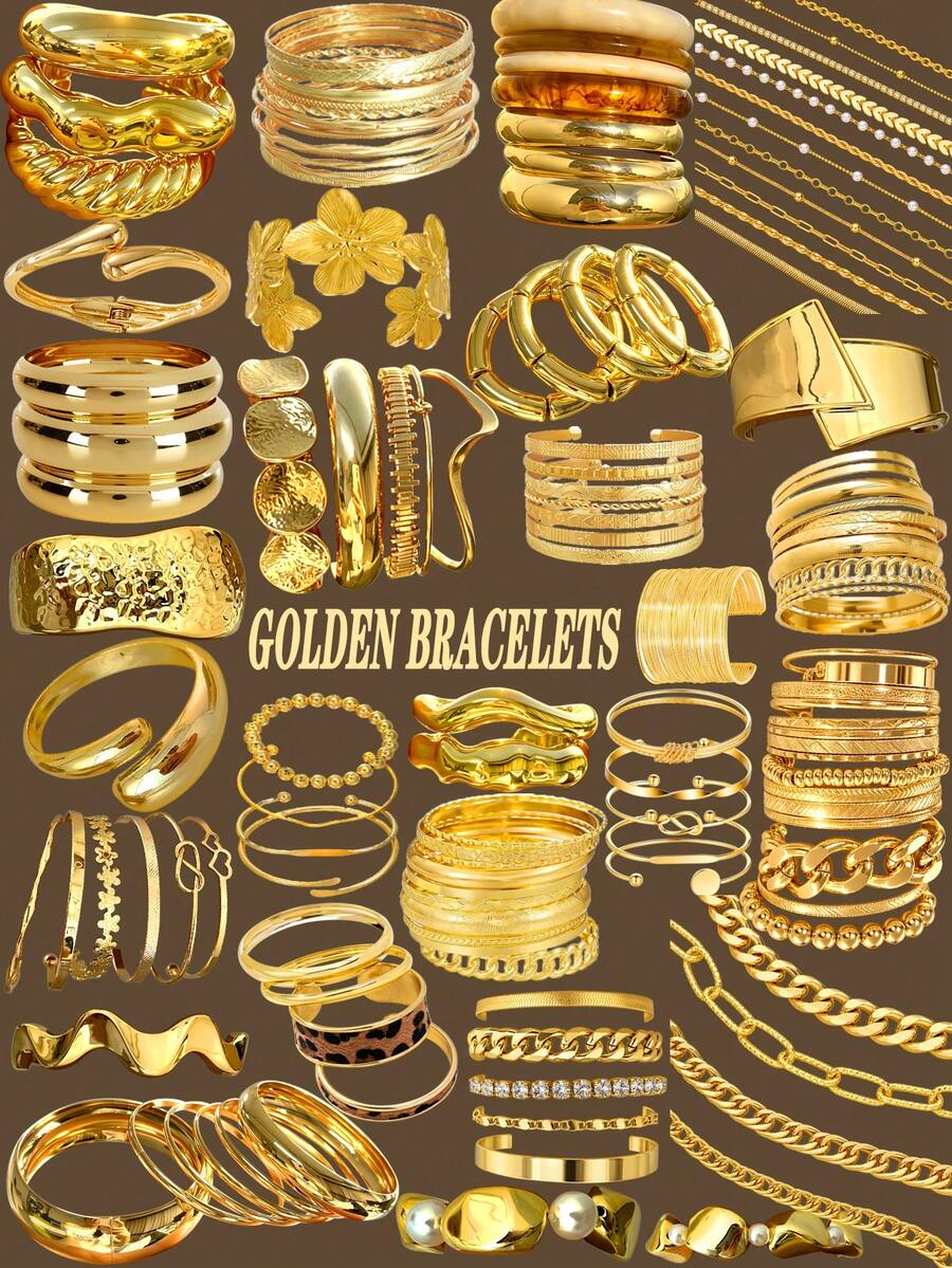 30/25/20/15/10/5pcs Multi-Layered Fashion Minimalist Elegant Exquisite ...