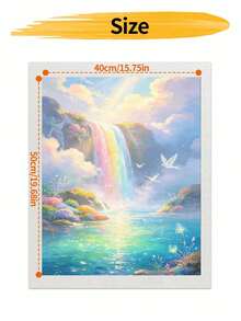 DIY Rainbow Waterfall And Doves (Frameless Or Framed 8x12 / 16x20 Inches) Paint By Numbers Kit(Acrylic) Arts & Crafts For Adult Beginners, Home Wall Decor, And Holiday Gifts - Sets - View 8