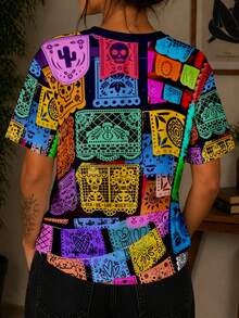 Plus Size Sleep Tops - Multicolor - View 2