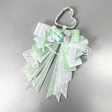 1pc Heart Buckle Satin Ribbon Bow Bag Charm, Lace Long Ribbon Polka Dot Woven Tape Anime Cosplay Live Concert Lolita Ita Bag Idol Support Fabric Rose Plush Wing Decoration Accessory Sweet Style Otaku Collection Handmade Peripheral Ornament - A - View 14