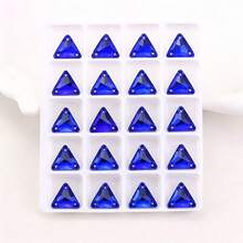 多種形狀 20入/包 三角形 12mm 平底雙孔精緻玻璃水鑽,適用於縫製婚紗、手提包與鞋子、珠寶製作、手工配件 - 三角形 12mm 20pcs - 查看 36