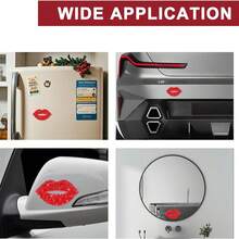 WENSIDUO 4pcs Rhinestone Red Lips Stickers, Self-Adhesive Shiny Lip-Shaped Decals, Glitter Crystal Lip Stickers, Removable DIY Decorative Stickers For Car, Mirror, Refrigerator, Laptop, Phone Case, Clothing, Party Crafts - Red Lip Sticker - View 8