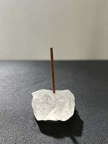 1pc Natural Crystal Incense Stick Holder, Raw Stone Incense Burner For Amethyst Rose Quartz Clear Quartz Fluorite, Home Aromatherapy Meditation Decor, Zen Yoga Room Ornament, Incense Not Included, Gift For Women Girls - Multicolor - View 14