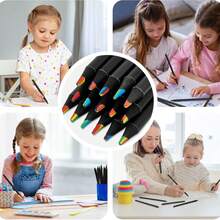 16pcs/Set Cute Rainbow Color Children's Colored Pencils, Concentric Gradient Crayons, Art Drawing, Painting Toys, 3mm, 7 Colors - Multicolor - View 8