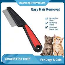 Pet Comb New Stainless Cat Comb Cat And Dog Universal Dense Teeth Anti Lice And Anti Floating Hair Cleaning And Beauty Needle Comb Pet Hair Combing Tool - View 3