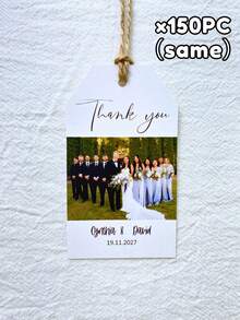 Customizable Photo Gift Tags With Jute Twine, Suitable For Wedding Favors, Bridal Shower, Anniversary, Party Decor And Holiday Gift Wrapping - Multicolor - View 14