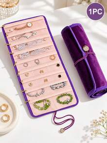 Women's Jewelry Storage Roll, Empty Bag Only, Portable Jewelry Storage Roll Bag, Travel Jewelry Box, Multi-Functional Necklace And Ring Storage Bag, Lightweight Tangle-Free Jewelry Storage, Essential Travel Jewelry Organizer - Multicolor - View 13