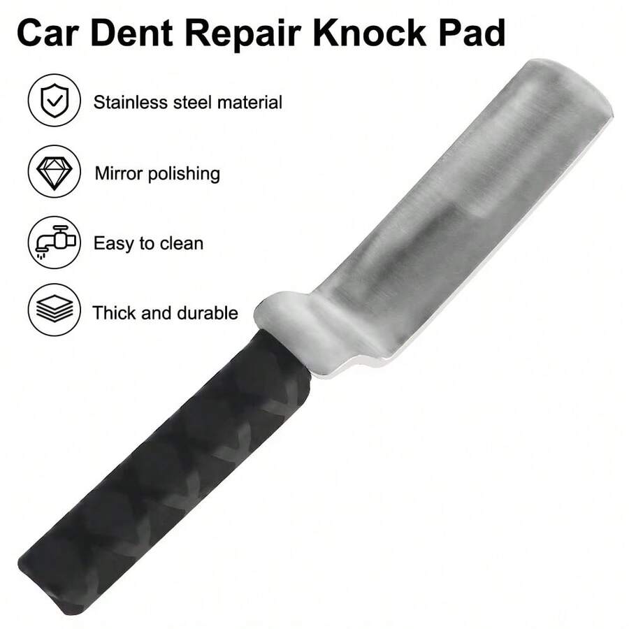 Paintless Dent Repairing Knock Pad Leveling Flapping Pad Body Dent Removal Car Dent Repair Tool Rubber Handle Z-Type - A - View 1