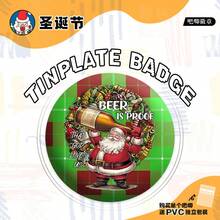 2026-1PC-Christmas Button Badge Collection, Santa Snowman Reindeer Christmas Tree Round Pins, Festive Holiday Backpack Jacket Hat Decoration, Xmas Party Accessory, Stocking Stuffer, Christmas Gift, Birthday Gift, New Year Gift - Multicolor - View 9