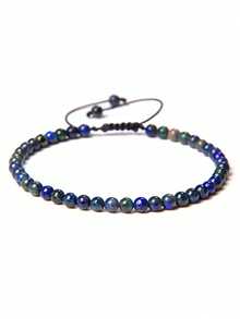 4mm Fine Bead Bracelet, Adjustable Natural Stone Semi-Precious Gemstone Yoga Beads Handmade Bracelet Jewelry - Bracelet - View 13