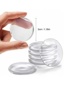 2/1pc Transparent Silicone Start/Stop Button Protective Cover | Anti-Scratch Round Sticker, Suitable For Car Interior | Universal Fit, Compatible With Most Car Models, Easy Installation | Car Dashboard Accessory - Multicolor - View 6