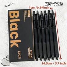 6 Packs Black Warrior Pens - 0.5mm Point, Smooth Writing, Plastic - Suitable For School And Office, Back To School - Multicolor - View 2