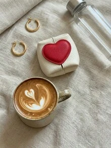 OBOVAY 1pc Heart-Shaped Coin Purse, Can Store Jewelry, Loose Change, Coins, Suitable For Daily Storage, Vanity Storage, Travel, Vacation, Business Trips, Etc., Essential For Women - View 9