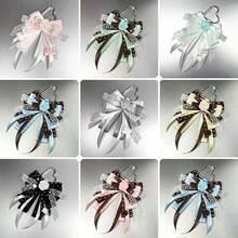 1pc Polka Dot Satin Ribbon Lace Rose Heart Multi-Layer Bow Bag Charm, Anime Cosplay Concert Fan Support Convention Lolita Ita Bag Accessory, Handmade Mass-Produced Jirai-Kei Angel Style Support Color Decoration Peripheral - A - View 1