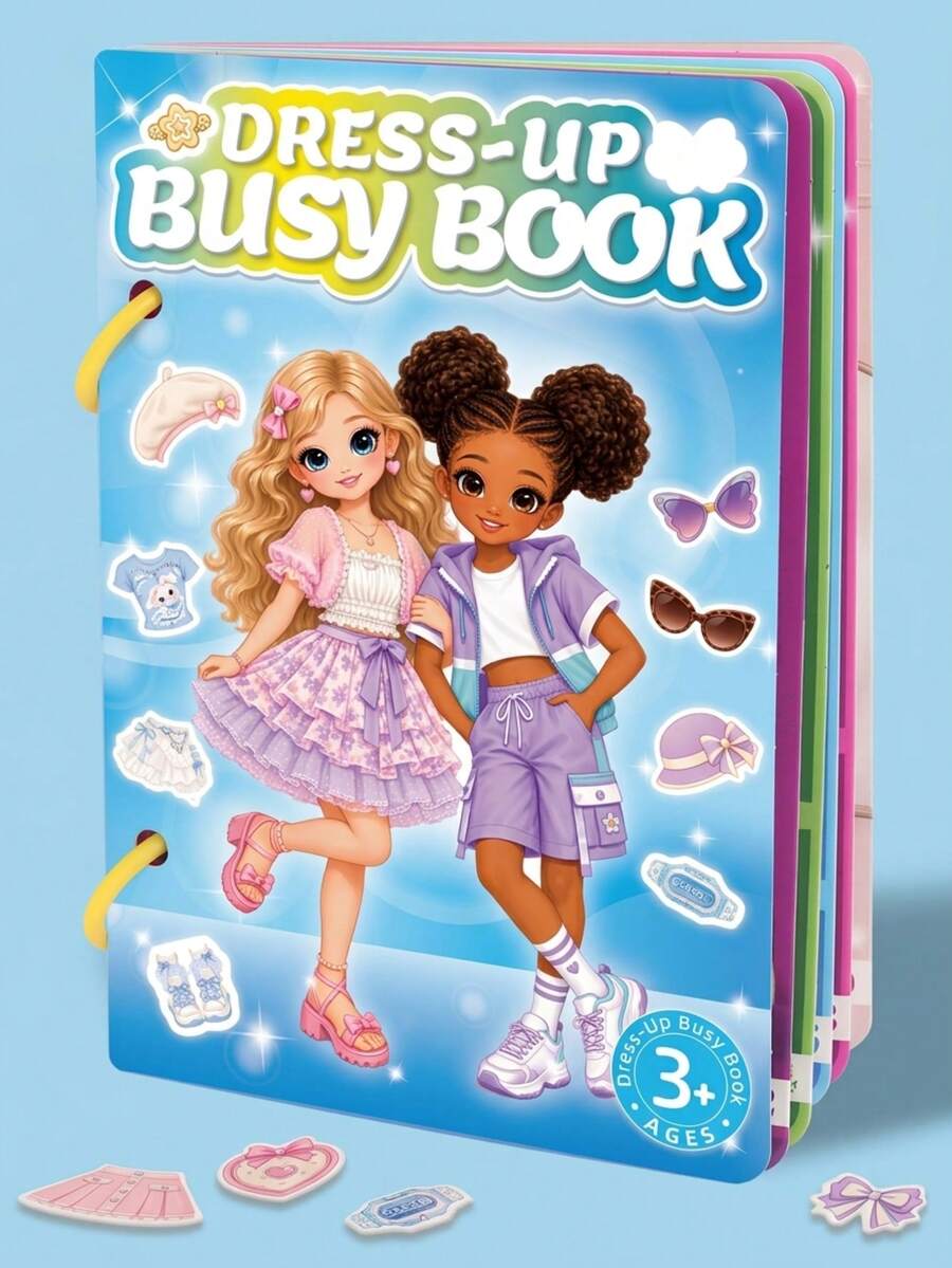 1 Buah Buku Aktivitas Stiker Boneka Kertas Modis DIY untuk Anak Perempuan, Mainan Stiker Boneka Kertas Modis yang Dapat Digunakan Kembali untuk Anak Perempuan, Mainan Kerajinan Aktivitas Edukasi Keterampilan Motorik Halus, Hadiah Ulang Tahun dan Natal untuk Anak Usia 3+ Tahun - MultiWarna - View 1