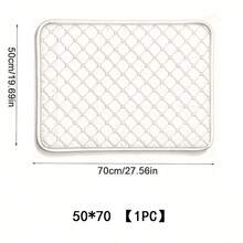1 pieza/2 piezas Almohadilla lavable antideslizante, absorbente y de secado rápido para orina de hámster/conejo, alfombrilla reutilizable para mascotas, adecuada para mascotas pequeñas en todas las estaciones - Blanco - Ver 12