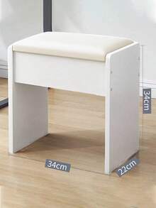 Silla De Tocador Moderna  Para Sala De Maquillaje,Silla de cómoda,Silla de dormitorio,  Exquisito y pequeño - Negro - Ver 5