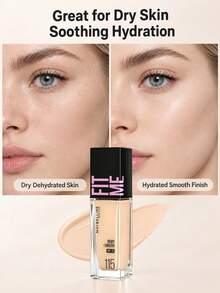 Maybelline Little Purple Bottle Foundation - Moisturizing & Lightweight, Provides Coverage, Waterproof & Sweatproof, Long-Lasting Wear. Suitable For Holiday Parties And Gatherings. - Purple Bottle Foundation #115 - View 4