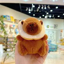 Capybara Plush Doll Cartoon Keychain Pendant, Soft Plush Doll Backpack Pendant, Car Bag Keychain Decoration Gift Keychain, Capybara, Capybara Plush, Capybara, Crochet Capybara, Capybara Bag - Multicolor - View 23