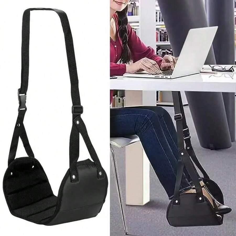 2PCS Travel Rest Hammock Office Overhang Strap Airplane High-Speed Rail Footrest Sleeping Gadget Rest Pad