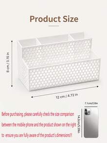 Desktop Storage Organizer Rack, Honeycomb Hollow Design, Multi-Layer Multi-Compartment Shelf, Suitable For Office Supplies And Student Desk Clutter, Innovative Back-To-School Season Gift, Fit For Office Desk And Study Table - Multicolor - View 11