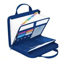 Document Organizer Portable Document Storage Bag With Zipper For Office Home School File Storage Bag With Handles - Rectangle - View 4
