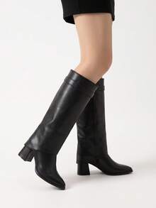 Women Knee-High Boots - Black - View 5