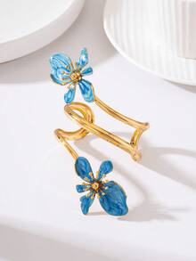1 buah Gelang Salib Berpilin Enamel Motif Bunga Geometris, untuk Pemakaian Sehari-hari Wanita - Gelang Salib Terpilin - View 16