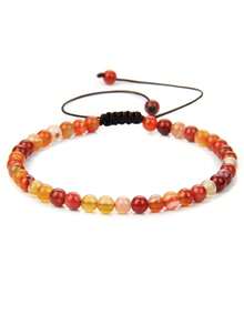 4mm Fine Bead Bracelet, Adjustable Natural Stone Semi-Precious Gemstone Yoga Beads Handmade Bracelet Jewelry - Bracelet - View 52
