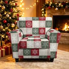 1pc Christmas Print Elastic 5-Piece Chair Cover Single Seat Dust-Proof Living Room Bedroom Sofa Cover All Season Universal Removable Washable - Multicolor - View 26