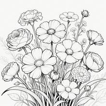 1 Adult Floral Coloring Book, Relaxing Wildflower Coloring Pages, Suitable For Women And Floral Enthusiasts As Birthday And Holiday Gifts - Blooming Flowers - View 10