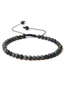 4mm Fine Bead Bracelet, Adjustable Natural Stone Semi-Precious Gemstone Yoga Beads Handmade Bracelet Jewelry - Bracelet - View 35
