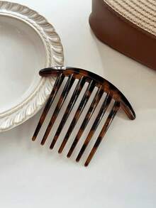 3/1pc French Style Hair Comb, Women's Bun Styling Tool, INS Style, Essential For All Seasons, Suitable For Commute/Date/Daily Fashion Hair Accessory - Multicolor - View 3