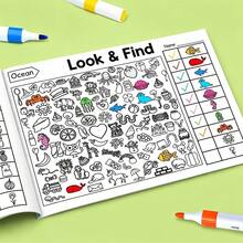 32-Page Seek And Find Game Book, Sudoku And Memory Puzzle, Color Recognition, Durable Travel Cards, Suitable For Home/School, Back To School And Holiday Gifts - Multicolor - View 4